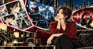 FANZA同人で漫画・ゲーム・音声作品を選ぶ日本漫画風イラスト